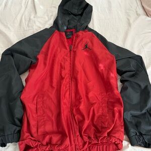 Jordan Men's Black and Red Windbreaker